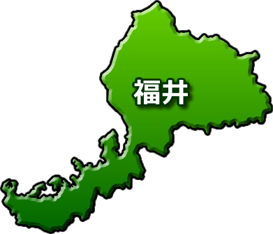 福井県の地図のイラスト画像