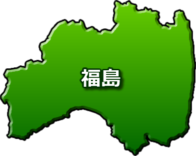 福島県の地図のイラスト画像