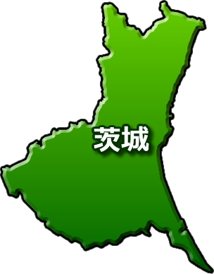 茨城県の地図のイラスト画像