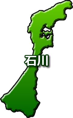 石川県の地図のイラスト画像
