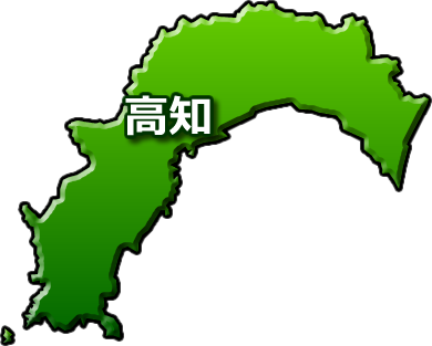高知県の地図のイラスト画像