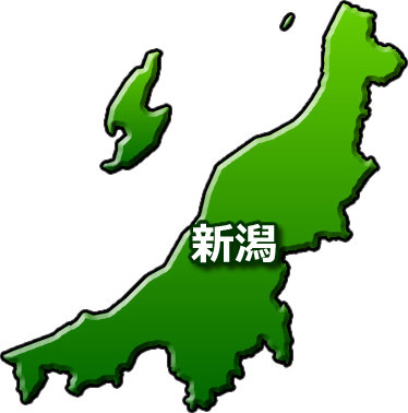 新潟県の地図のイラスト画像