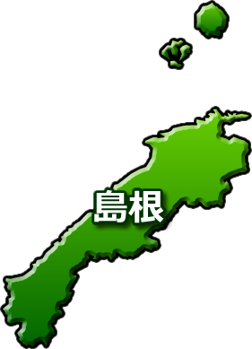 島根県の地図のイラスト画像