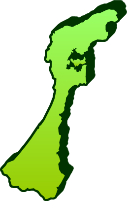 石川県の地図のイラスト画像