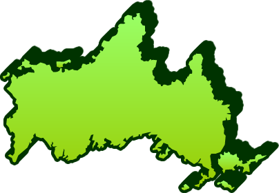 山口県の地図のイラスト画像
