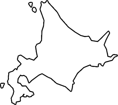 北海道の地図のイラスト画像
