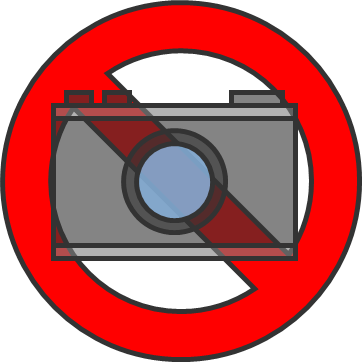 カメラ持込禁止のマーク画像