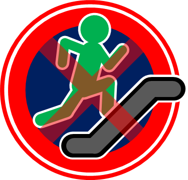 走るの禁止マーク画像
