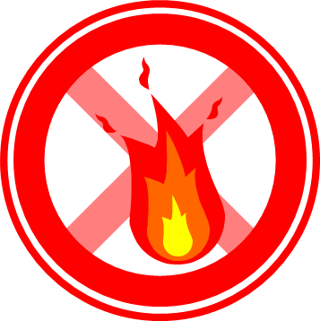 火の使用禁止マーク画像