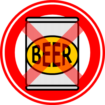 ビール禁止マーク画像