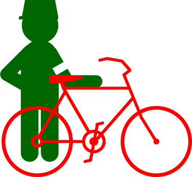 自転車誘導マーク画像