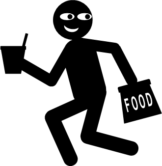 飲食物の置引きマーク画像