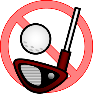 ゴルフ禁止マーク画像