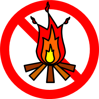 たき火禁止マーク画像