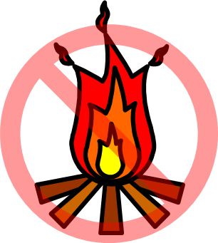 たき火禁止マーク画像