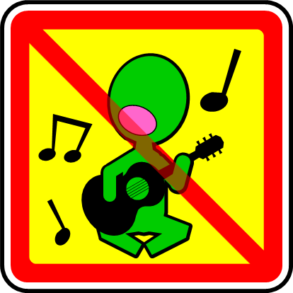 楽器禁止マーク画像