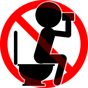 トイレで飲食禁止マーク画像