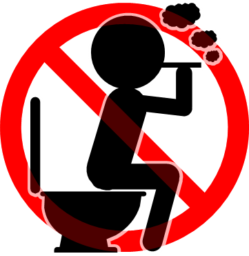 トイレでタバコ禁止マーク画像