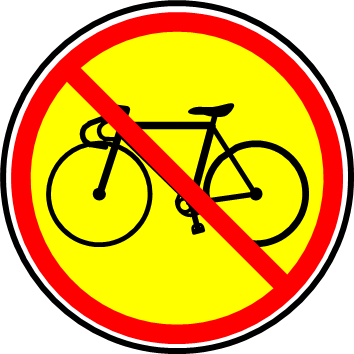 サイクリング禁止マーク画像