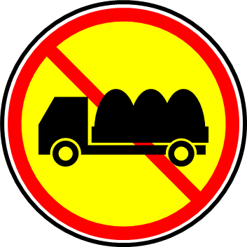 トラック禁止マーク画像