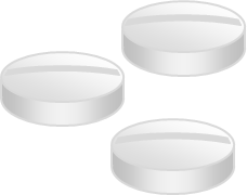 白い錠剤のイラスト画像