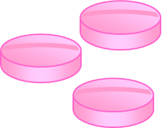 ピンクの錠剤のイラスト画像