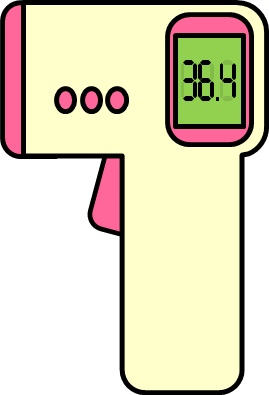 非接触体温計のイラスト画像