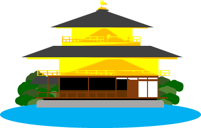 金閣寺のイラスト画像