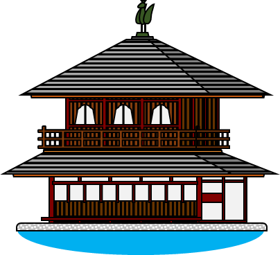 銀閣寺のイラスト画像