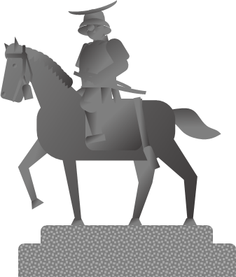 伊達政宗騎馬像のイラスト フリー 無料で使えるイラストカット Com