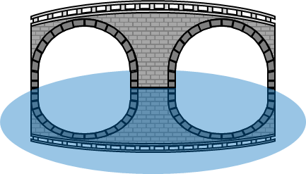 眼鏡橋のイラスト画像