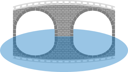 眼鏡橋のイラスト画像