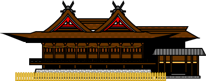 吉備津神社のイラスト画像