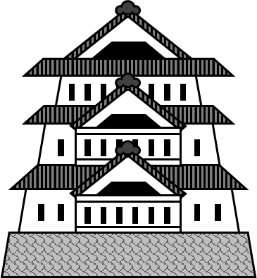 弘前城のイラスト フリー 無料で使えるイラストカット Com