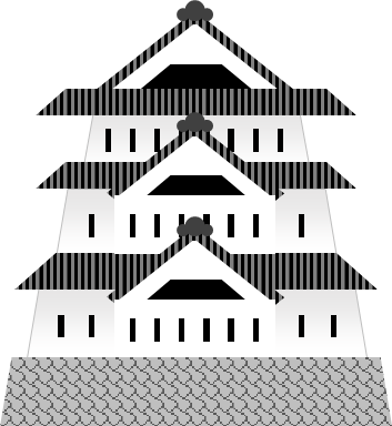 弘前城のイラスト画像