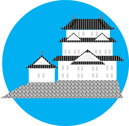 小田原城のイラスト画像