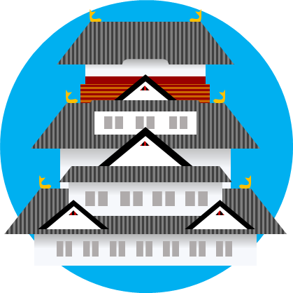 大阪城のイラスト画像