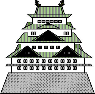 名古屋城のイラスト画像