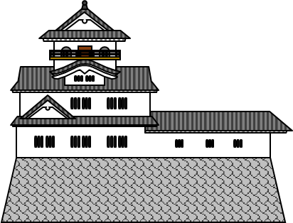 富山城のイラスト画像