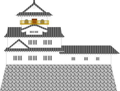 富山城のイラスト画像