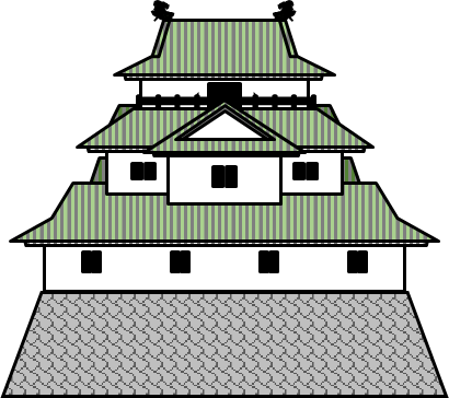 和歌山城のイラスト画像