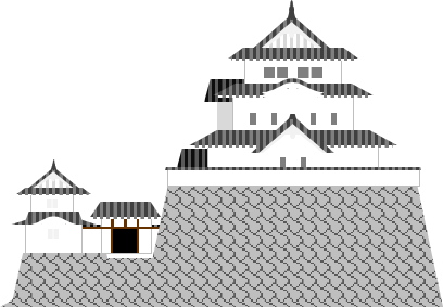 伊賀上野城のイラスト画像