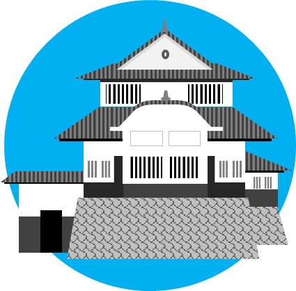 備中松山城のイラスト画像