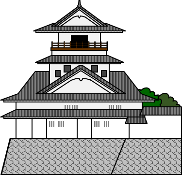 高知城のイラスト画像