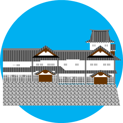 金沢城のイラスト画像