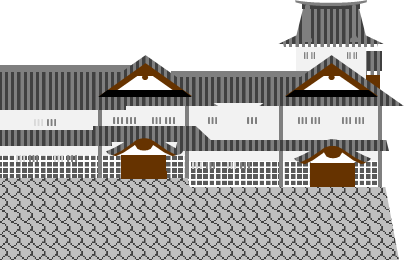 金沢城のイラスト画像