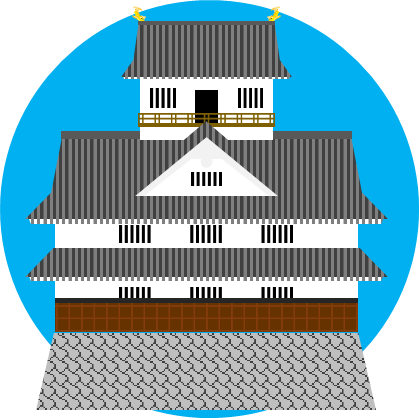 岐阜城のイラスト画像