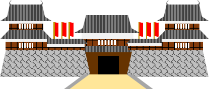 信州上田城のイラスト画像