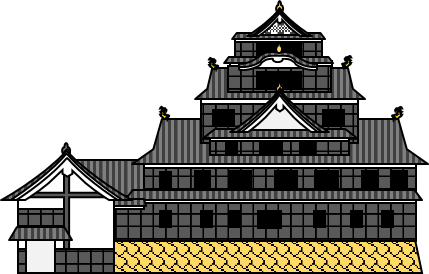 岡山城のイラスト画像