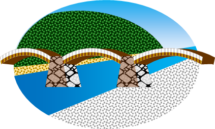 錦帯橋のイラスト画像